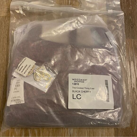WEISSMAN Dance Costume burgundy fringe The Coolest Thing Ever 13815 child LC - Picture 4 of 8
